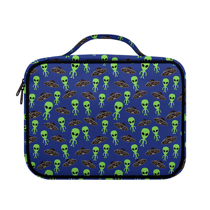 Cute Green Alien UFO Print Briefcase Bible Bag