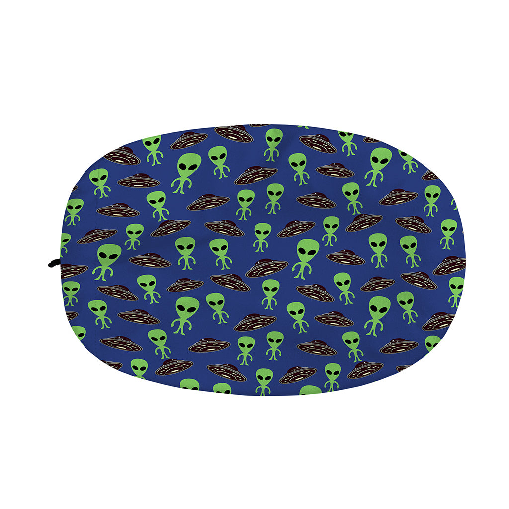 Cute Green Alien UFO Print Car Side Mirror Covers