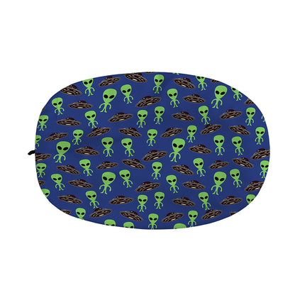 Cute Green Alien UFO Print Car Side Mirror Covers
