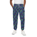 Cute Green Alien UFO Print Cotton Sweatpants