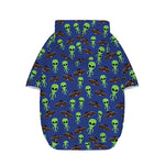 Cute Green Alien UFO Print Dog Zip Up Hoodie