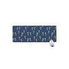 Cute Green Alien UFO Print Extended Mouse Pad