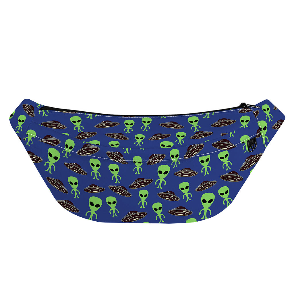 Cute Green Alien UFO Print Fanny Pack