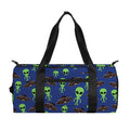 Cute Green Alien UFO Print Gym Bag