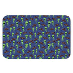 Cute Green Alien UFO Print Indoor Door Mat