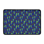 Cute Green Alien UFO Print Kitchen Mat