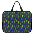 Cute Green Alien UFO Print Laptop Sleeve With Handle