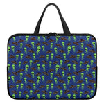 Cute Green Alien UFO Print Laptop Sleeve With Handle