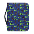 Cute Green Alien UFO Print Leather Bible Cover