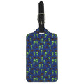 Cute Green Alien UFO Print Luggage Tag