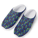 Cute Green Alien UFO Print Mesh Casual Shoes