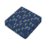 Cute Green Alien UFO Print Outdoor Seat Cushion Cover