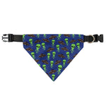 Cute Green Alien UFO Print Over The Collar Dog Bandana