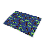 Cute Green Alien UFO Print Pet Cooling Mat Cover