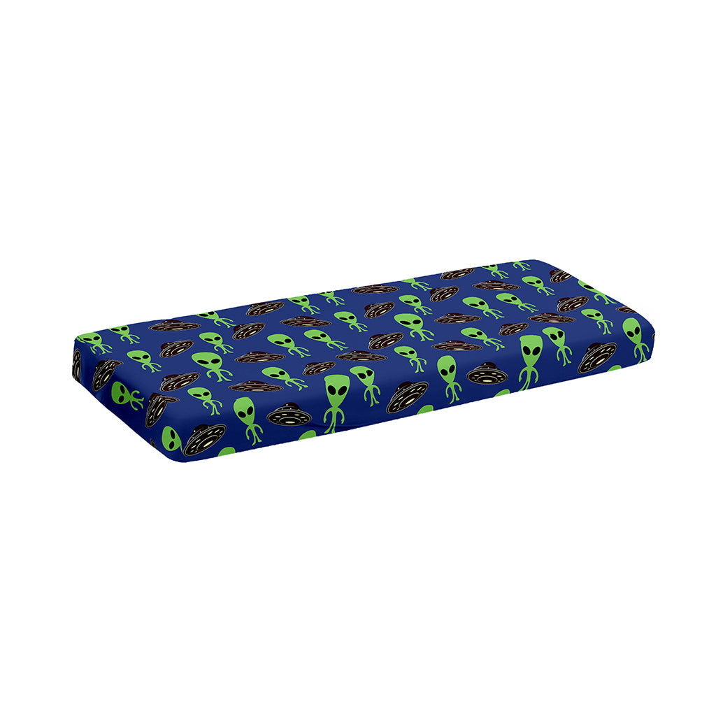 Cute Green Alien UFO Print Piano Keyboard Cover