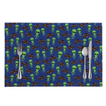 Cute Green Alien UFO Print Placemat
