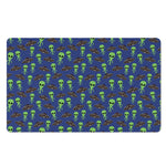Cute Green Alien UFO Print Polyester Doormat