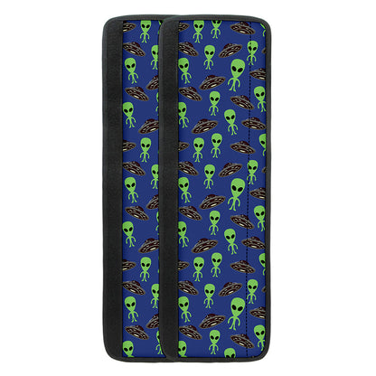 Cute Green Alien UFO Print Refrigerator Handle Covers