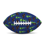 Cute Green Alien UFO Print Rugby Ball