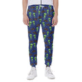 Cute Green Alien UFO Print Joggers