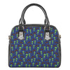 Cute Green Alien UFO Print Shoulder Handbag