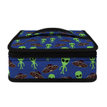 Cute Green Alien UFO Print Small Lunch Bag