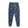 Cute Green Alien UFO Print Sweatpants