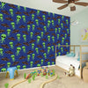 Cute Green Alien UFO Print Wall Sticker