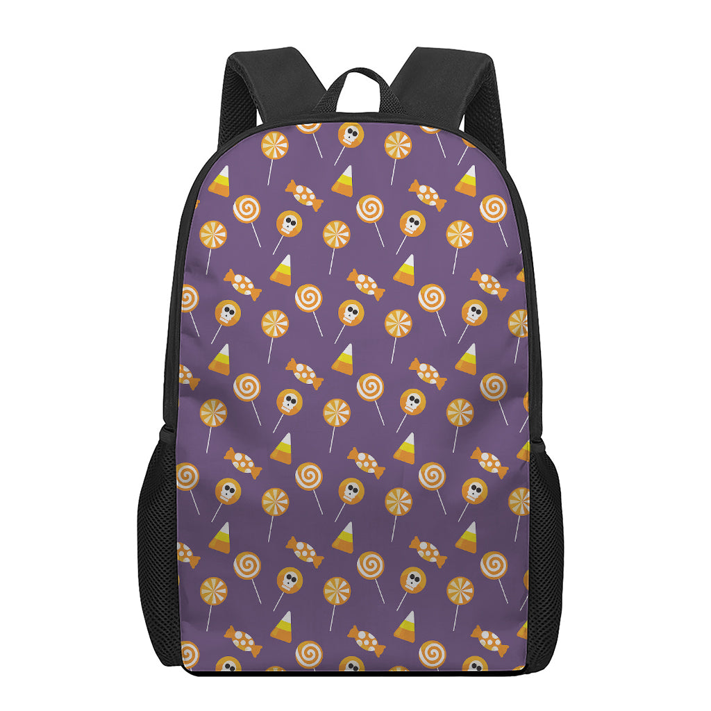 Cute Halloween Candy Pattern Print 17 Inch Backpack