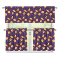 Cute Halloween Candy Pattern Print 3 Piece Kitchen Curtains