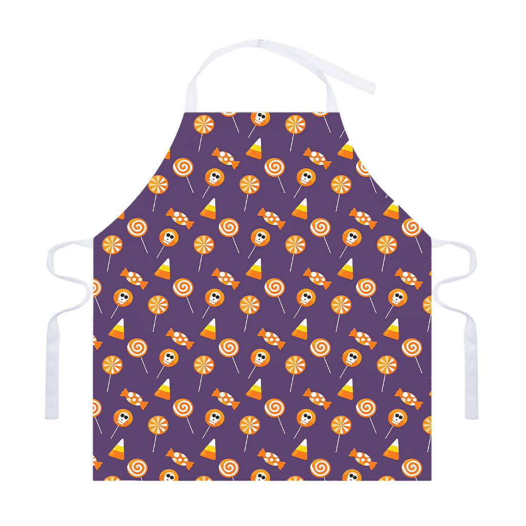 Cute Halloween Candy Pattern Print Adjustable Apron