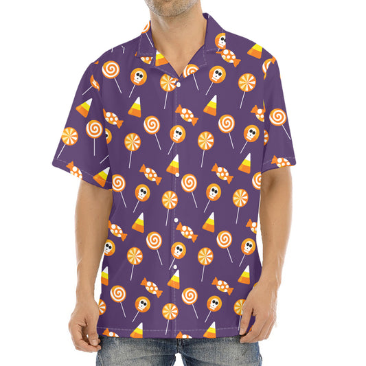 Cute Halloween Candy Pattern Print Aloha Shirt
