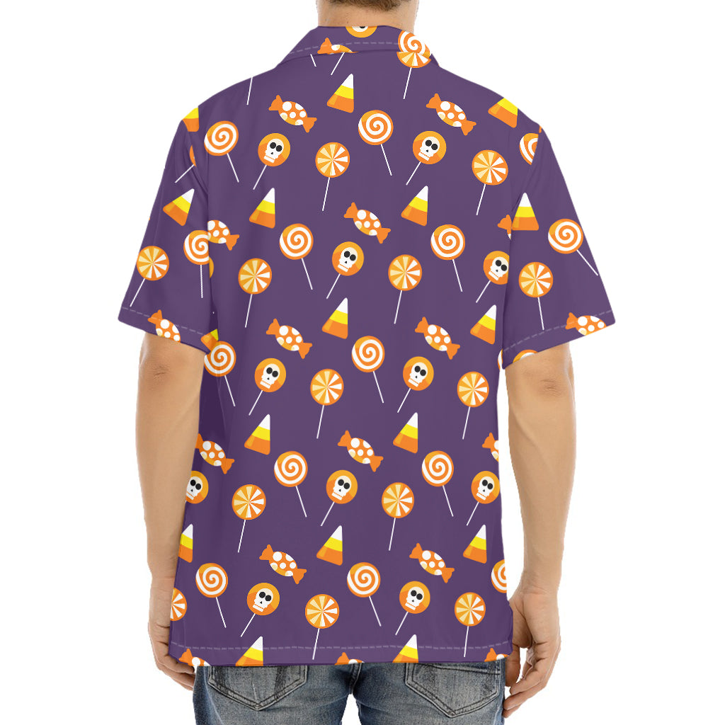 Cute Halloween Candy Pattern Print Aloha Shirt
