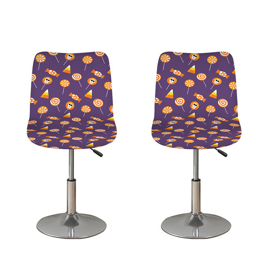 Cute Halloween Candy Pattern Print Bar Stool Covers