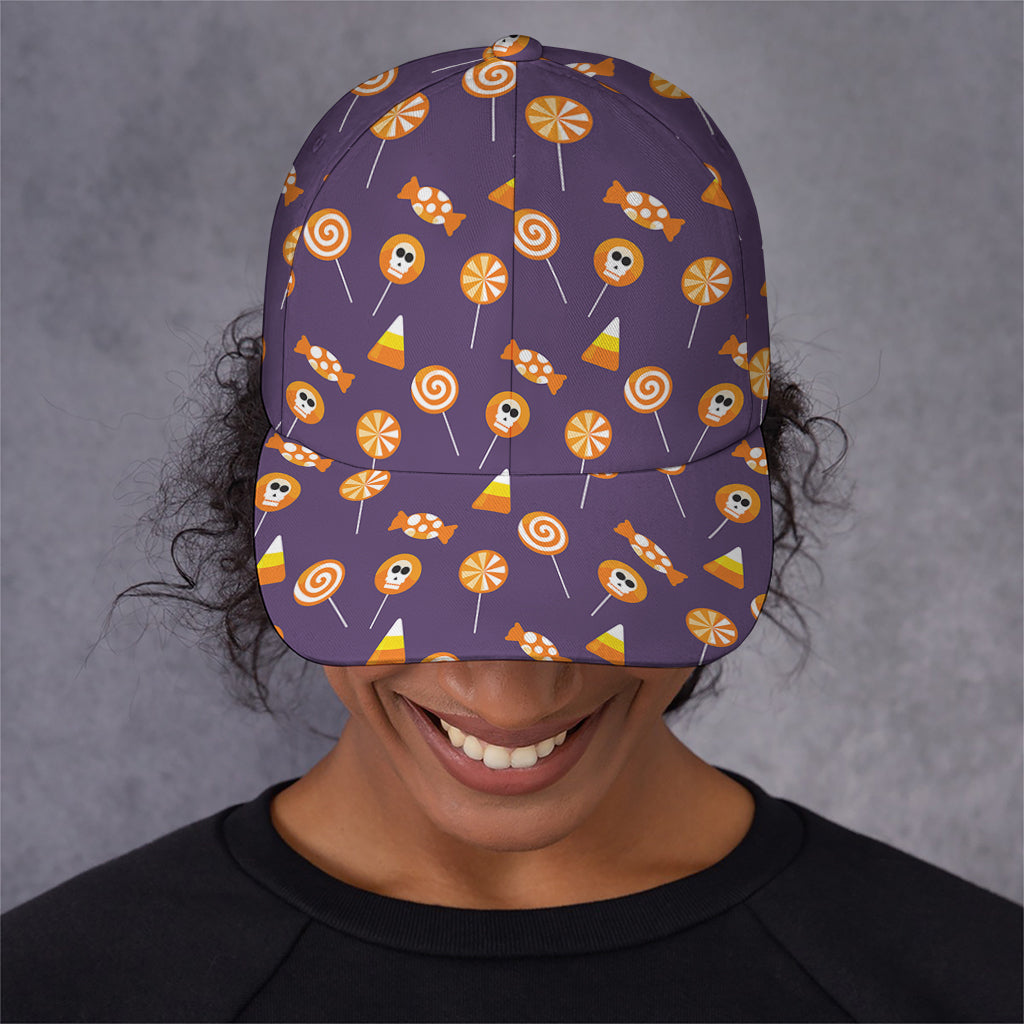 Cute Halloween Candy Pattern Print Baseball Cap