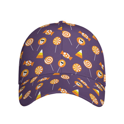 Cute Halloween Candy Pattern Print Baseball Cap