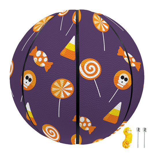 Cute Halloween Candy Pattern Print Basketball