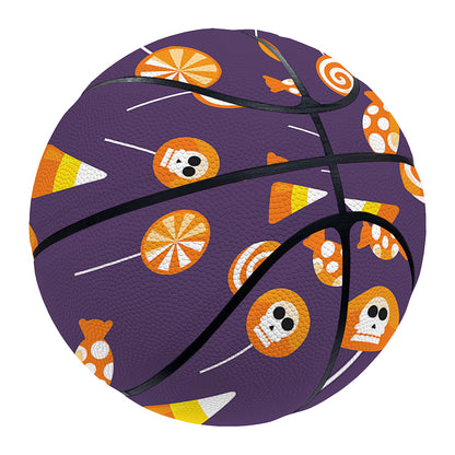 Cute Halloween Candy Pattern Print Basketball