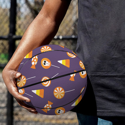 Cute Halloween Candy Pattern Print Basketball