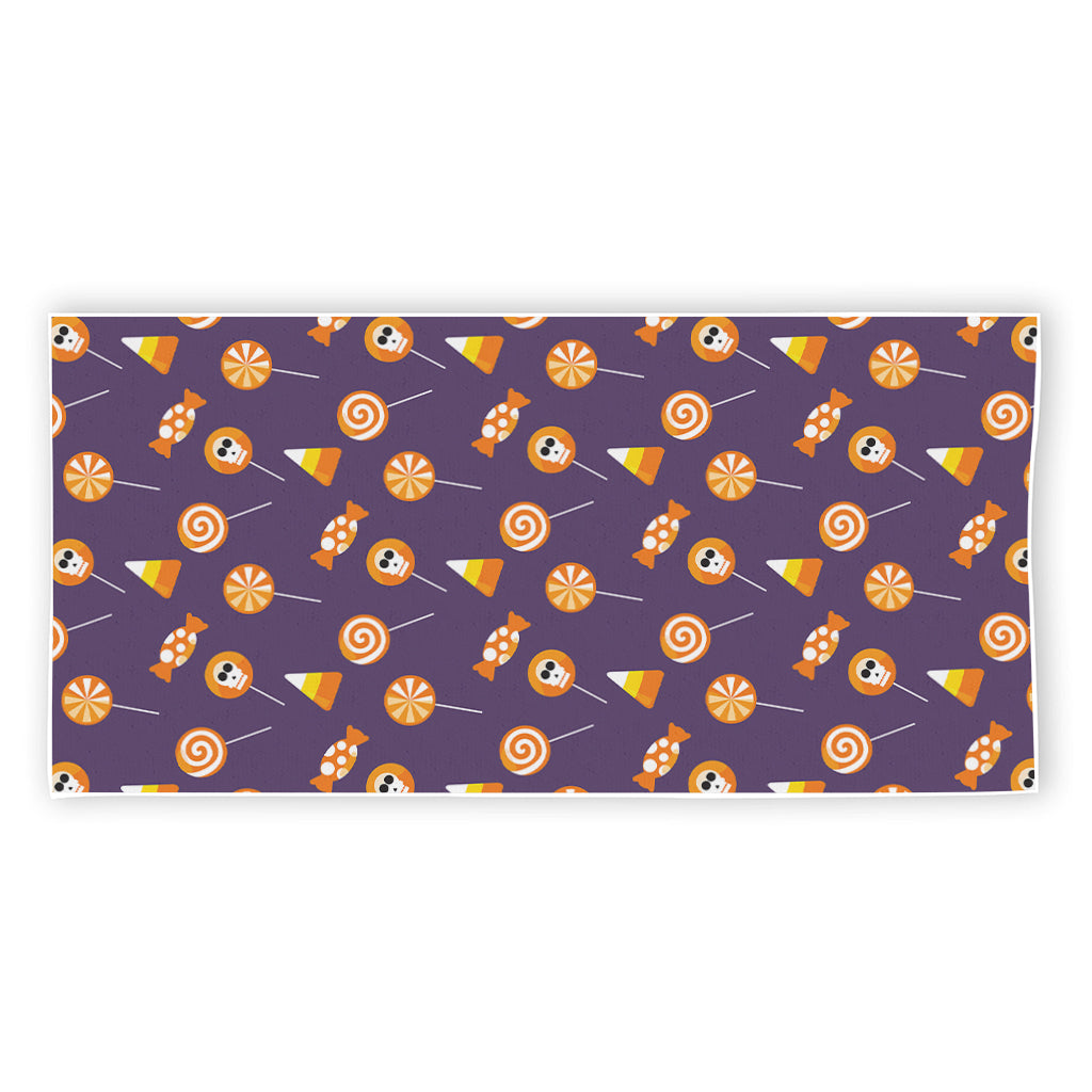 Cute Halloween Candy Pattern Print Beach Towel