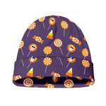 Cute Halloween Candy Pattern Print Beanie