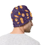 Cute Halloween Candy Pattern Print Beanie