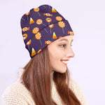 Cute Halloween Candy Pattern Print Beanie