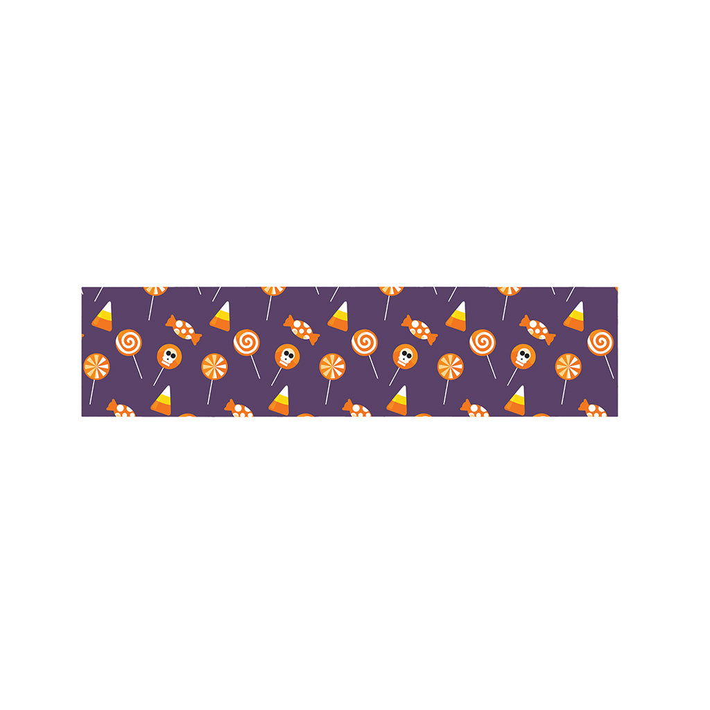 Cute Halloween Candy Pattern Print Bed Runner