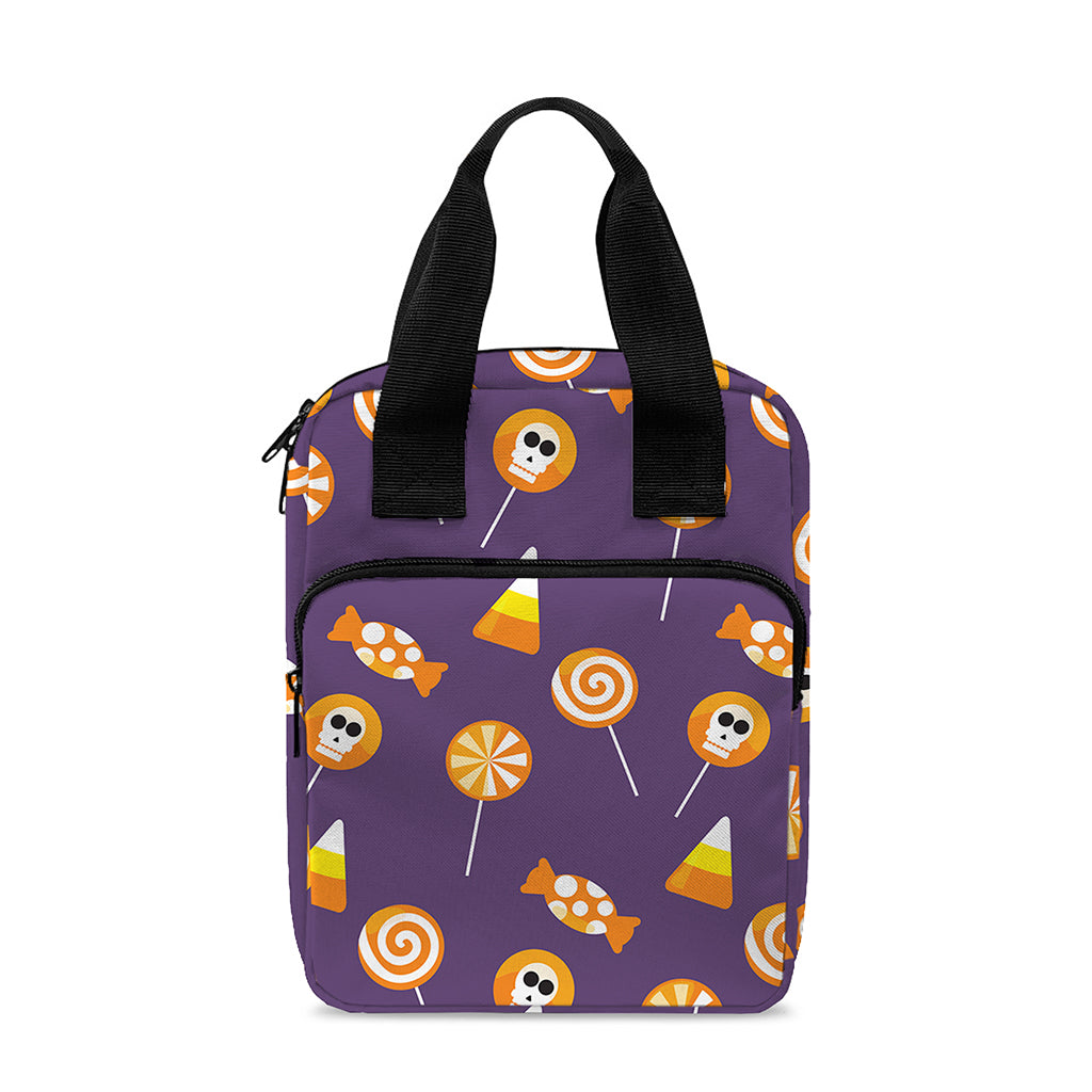Cute Halloween Candy Pattern Print Bible Tote Bag