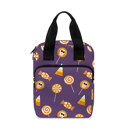 Cute Halloween Candy Pattern Print Bible Tote Bag