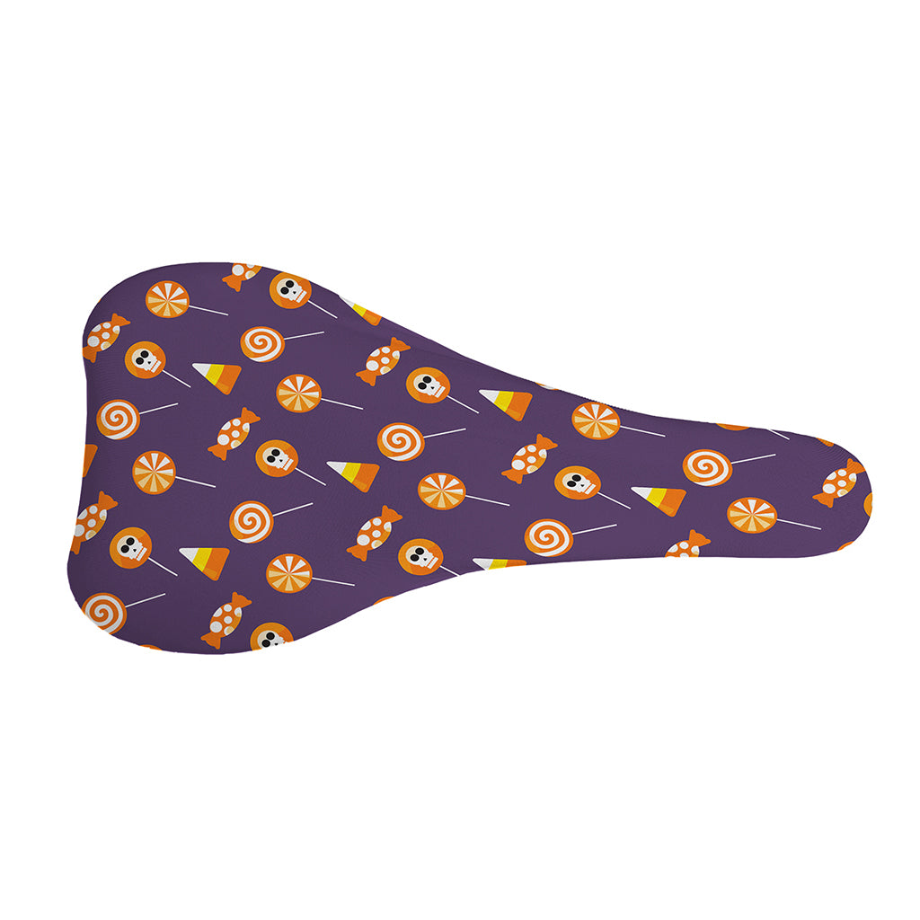 Cute Halloween Candy Pattern Print Bicycle Seat Cover