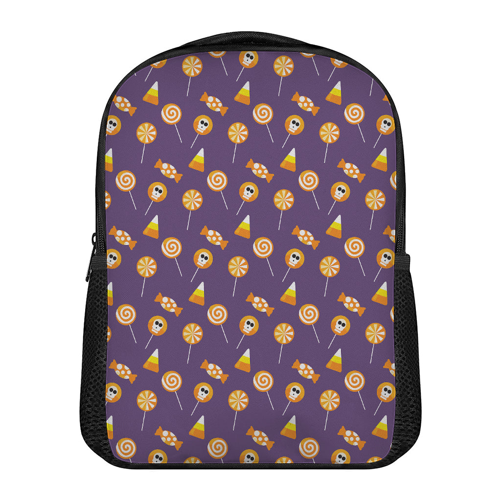 Cute Halloween Candy Pattern Print Casual Backpack