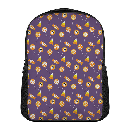 Cute Halloween Candy Pattern Print Casual Backpack