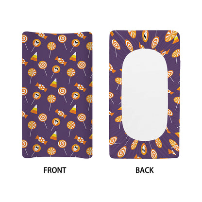 Cute Halloween Candy Pattern Print Changing Pad Cover